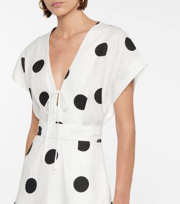 Mini-robe Bonita à pois en lin | Rebecca Vallance