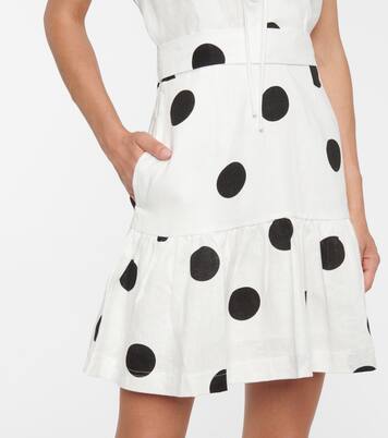 Mini-robe Bonita à pois en lin | Rebecca Vallance