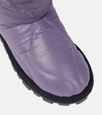 Padded knee-high nylon boots | Miu Miu