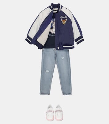 Long-sleeved bunny printed T-shirt | Monnalisa