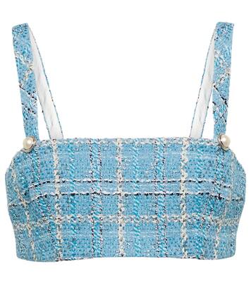 Verziertes Cropped-Top aus Tweed | Alessandra Rich