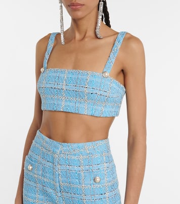 Verziertes Cropped-Top aus Tweed | Alessandra Rich