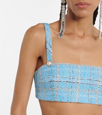 Verziertes Cropped-Top aus Tweed | Alessandra Rich