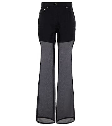 Paneled high-rise bootcut pants | Helmut Lang
