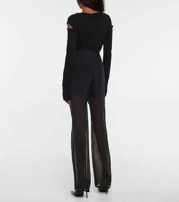 Paneled high-rise bootcut pants | Helmut Lang