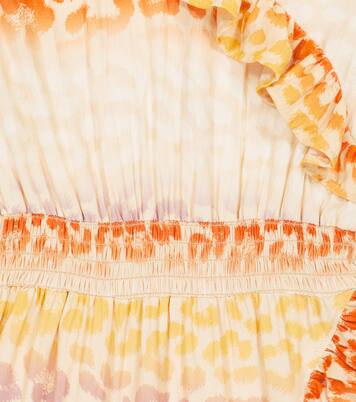 Ciris jaguar-print ruffled dress | Molo