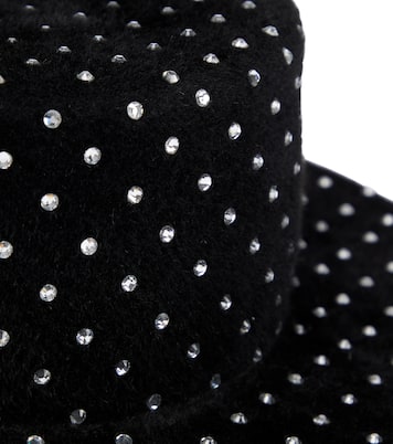 Embellished felt canotier hat | Ruslan Baginskiy