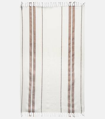 Striped linen-blend beach towel | Brunello Cucinelli