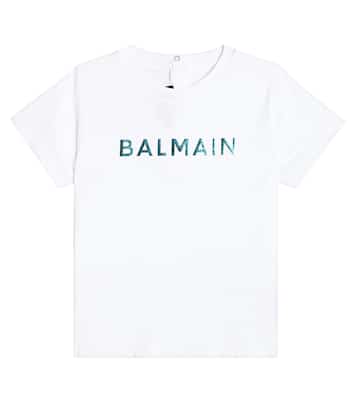 Bebé - camiseta de algodón con logo | Balmain Kids