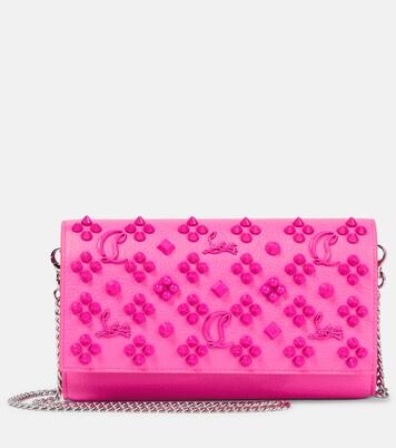 Paloma embellished leather wallet on chain | Christian Louboutin
