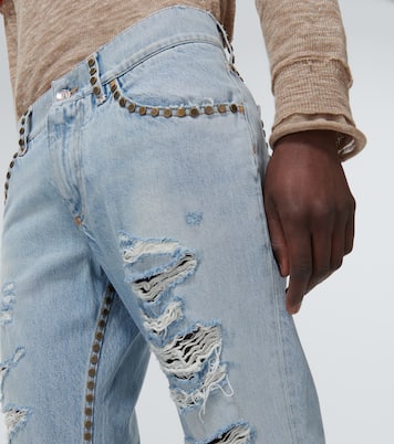 Distressed mid-rise straight jeans | Dolce&Gabbana