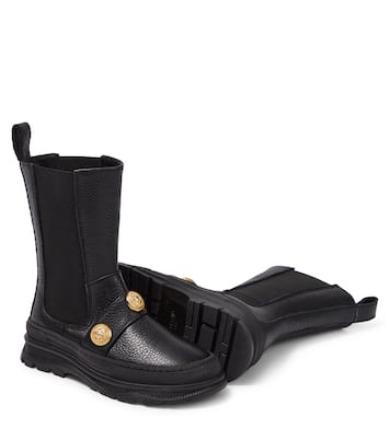 Embellished leather boots | Balmain Kids