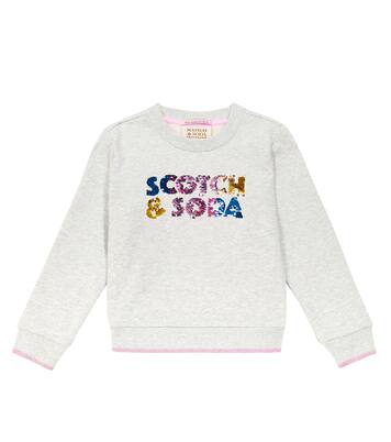 Sequined cotton jersey sweatshirt | Scotch & Soda Kids