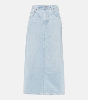 Verona mid-rise denim midi skirt | Citizens of Humanity