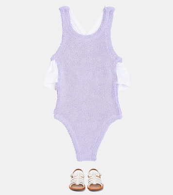 Baby Lara bow-detail swimsuit | Hunza G Kids