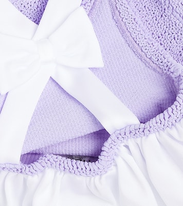 Baby Lara bow-detail swimsuit | Hunza G Kids