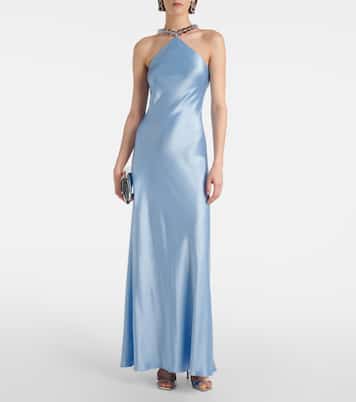 Robe longue Cadence en satin | Staud
