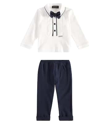 Baby cotton sweatshirt and pants set | Monnalisa