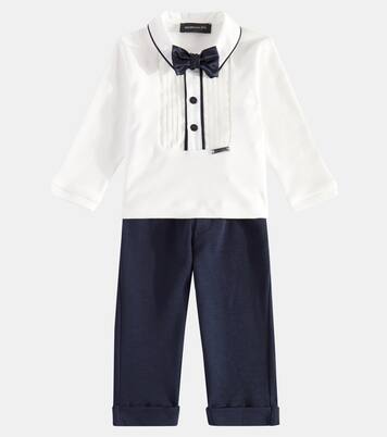 Baby cotton sweatshirt and pants set | Monnalisa