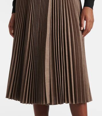 Pleated wool midi skirt | Burberry