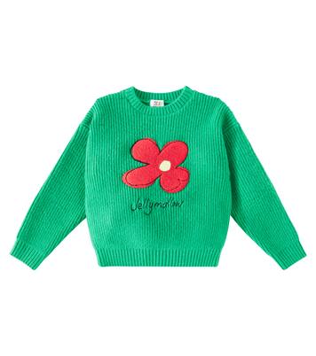 JM Flower embroidered ribbed-knit sweater | Jellymallow