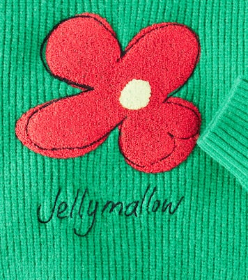 JM Flower embroidered ribbed-knit sweater | Jellymallow
