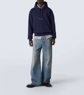 Ami De Cœur cotton fleece hoodie | Ami Paris