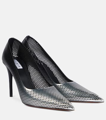 90 ombré leather mesh pumps | Alaïa