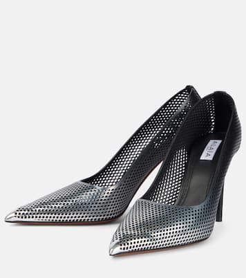90 ombré leather mesh pumps | Alaïa