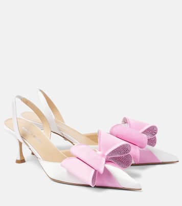 Le Cadeau satin slingback pumps | Mach & Mach