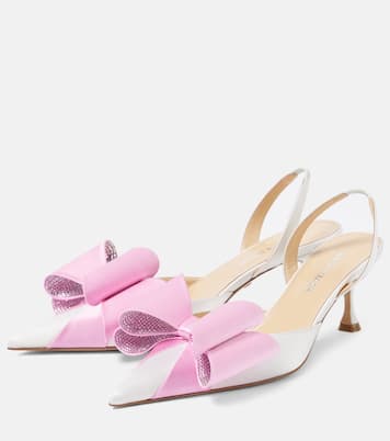 Le Cadeau satin slingback pumps | Mach & Mach