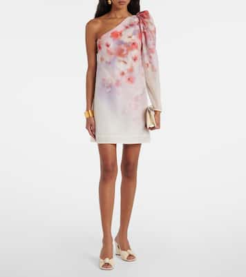 Robe Scarlet en lin et soie à fleurs | Zimmermann