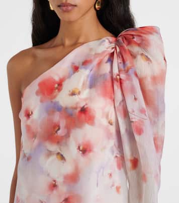 Robe Scarlet en lin et soie à fleurs | Zimmermann