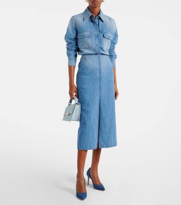 Gianvito 85 denim pumps | Gianvito Rossi