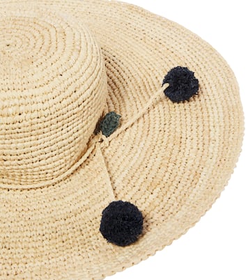 Capeline embroidered raffia sun hat | Bonpoint