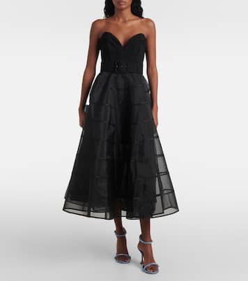 Sandalen Gigi 95 aus Satin mit Kristallen | Amina Muaddi