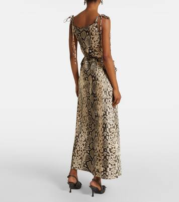 Bedrucktes Midikleid Dayla aus Satin | Acne Studios