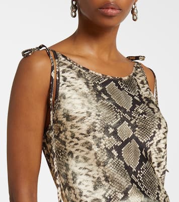 Bedrucktes Midikleid Dayla aus Satin | Acne Studios