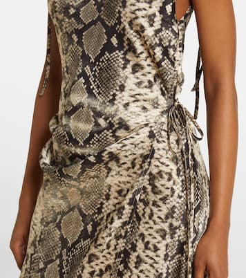 Bedrucktes Midikleid Dayla aus Satin | Acne Studios