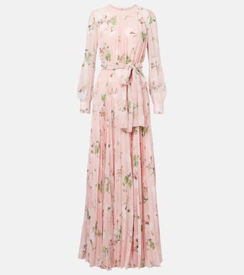 Floral pleated voile gown | Erdem