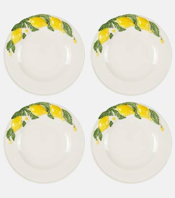 Lemon set of 4 dinner plates | Les-Ottomans