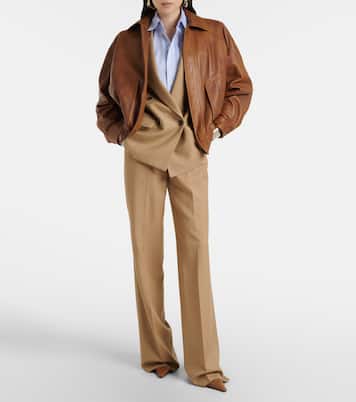 Babylone Breteuil 90 leather slingback pumps  | Saint Laurent