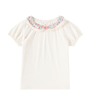 Pami lace-trimmed cotton jersey top | Konges Sløjd