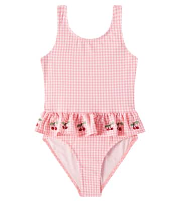Soline embroidered gingham swimsuit | Konges Sløjd