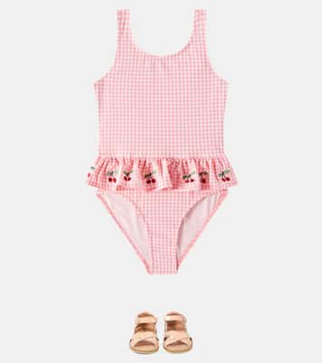 Soline embroidered gingham swimsuit | Konges Sløjd