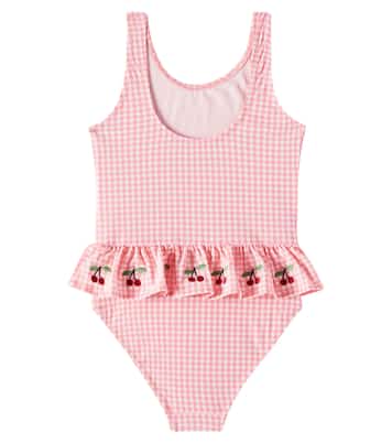 Soline embroidered gingham swimsuit | Konges Sløjd