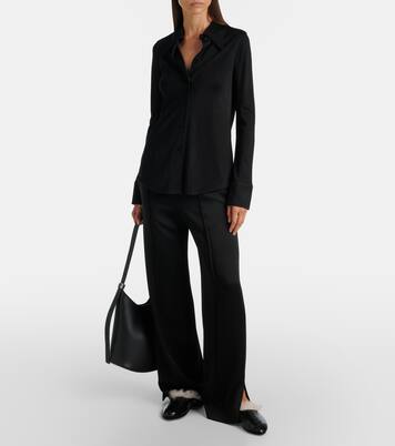 Slip-Ons aus Leder mit Shearling | Jil Sander