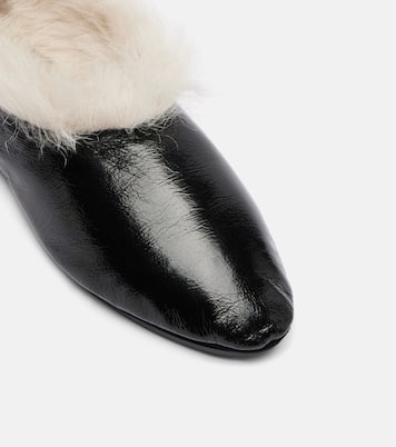 Slip-Ons aus Leder mit Shearling | Jil Sander
