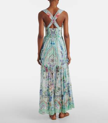 Crystal-embellished silk maxi dress | Camilla