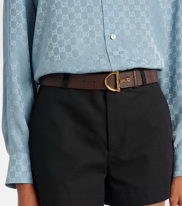 Horsebit 레더 벨트 | Gucci